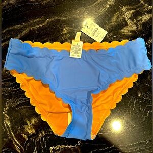 NWT J Crew scalloped edged bikini bottom, size small